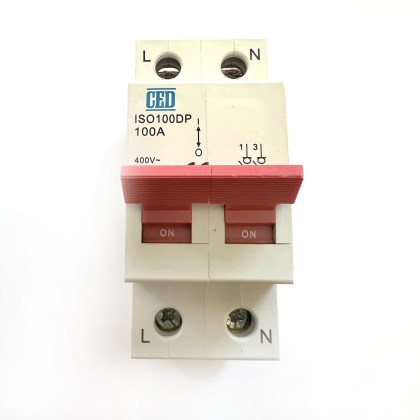 CED ISO100DP 100A 100 Amp 2 Double Pole Isolator Main Switch Disconnector
